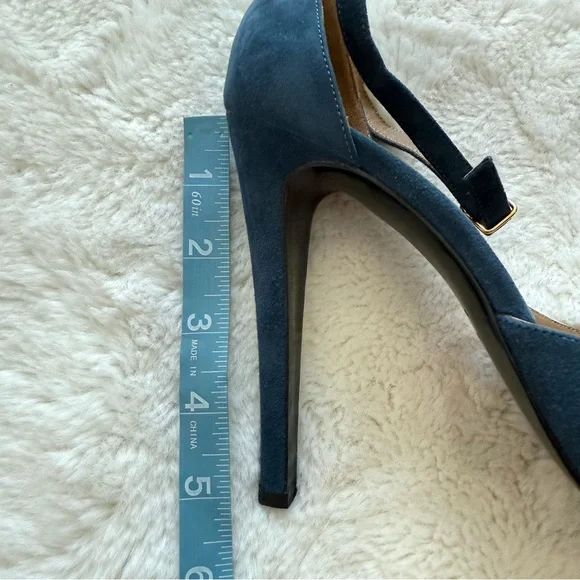 NWT!!! Hermes high heels sandals blue suede/black size 39 Authentic Retail 1600$ - Picture 5 of 8